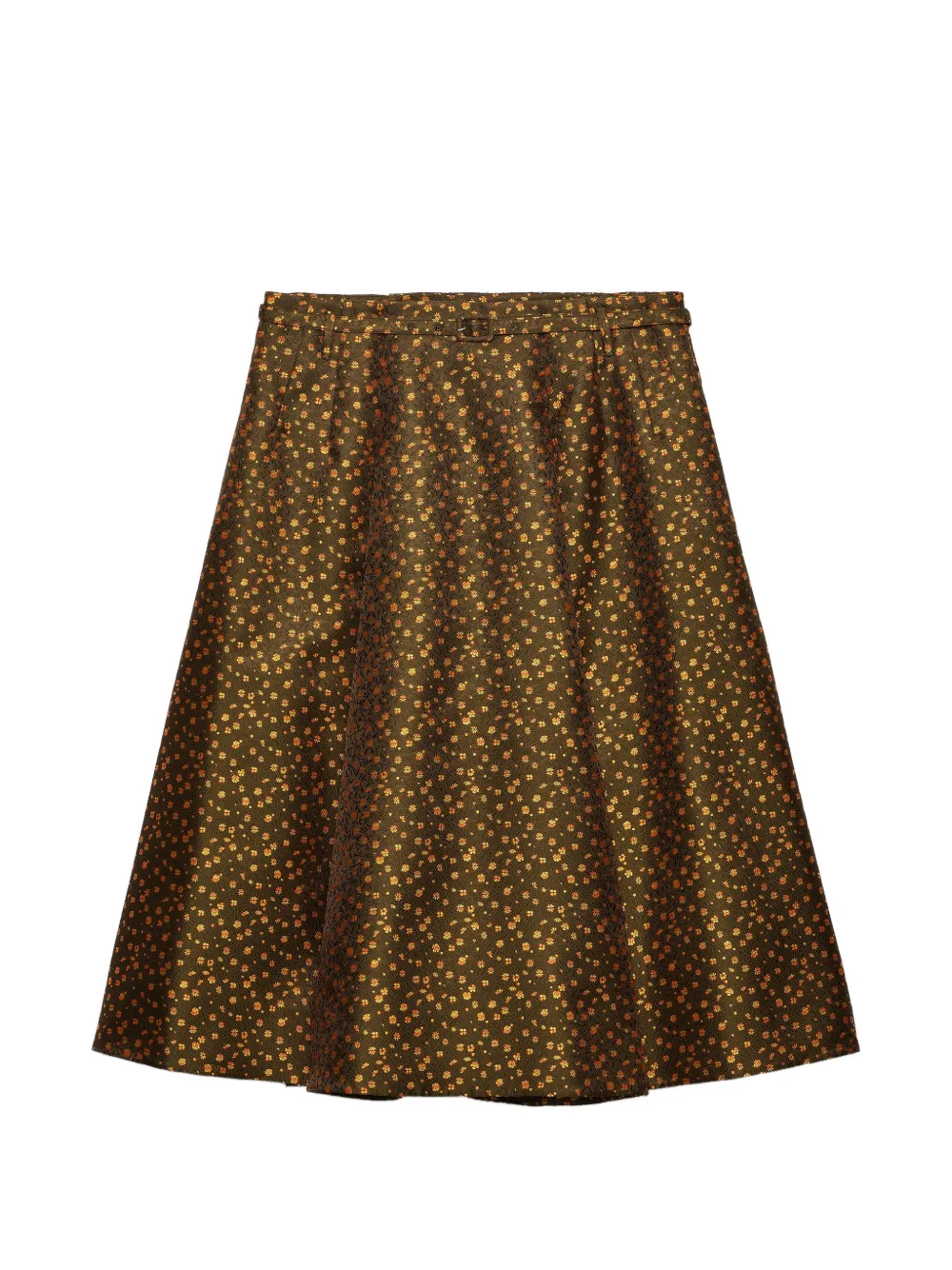 Prada jacquard duchesse skirt - Verde