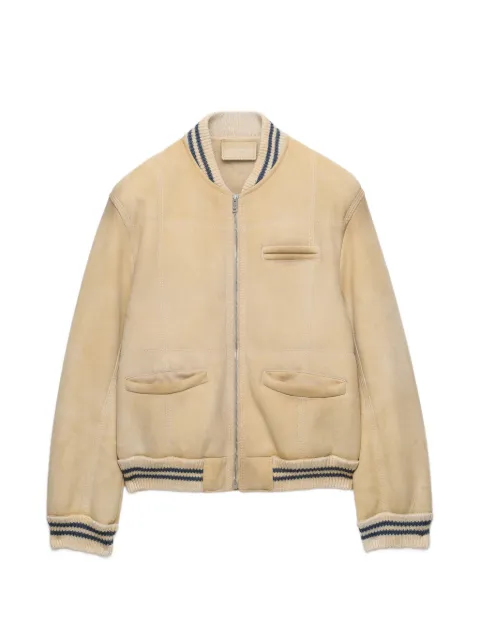 Prada sheepskin bomber jacket