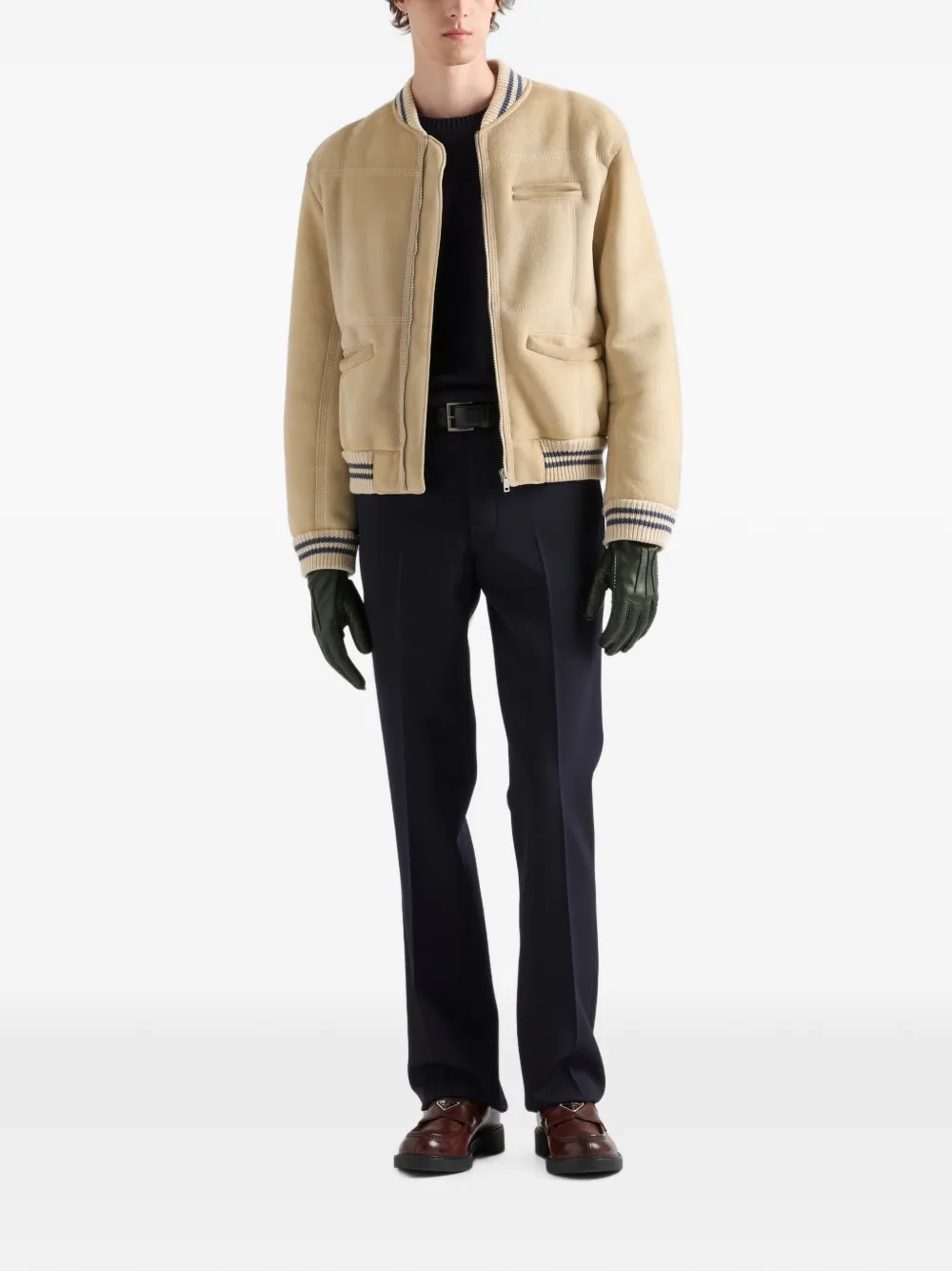 Prada Lammy bomberjack Beige