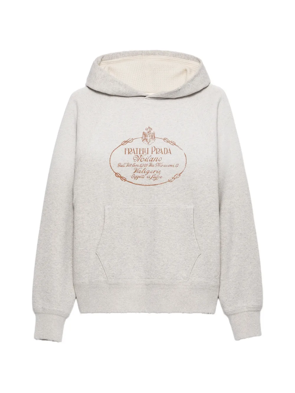 Prada Felpa in cotone con cappuccio - Grigio
