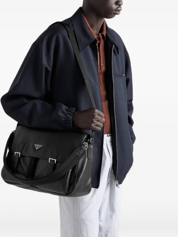Prada Leather Shoulder Bag | Black | FARFETCH