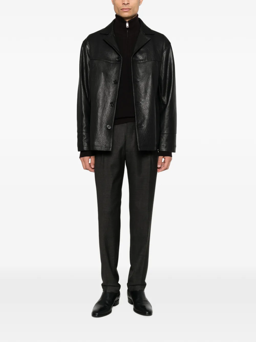 Brioni Kasjmier trui met rits Paars