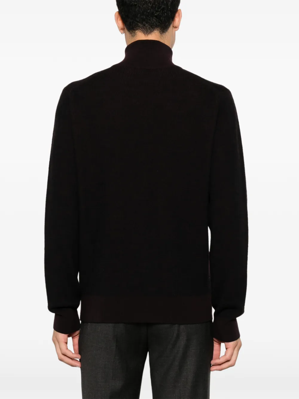 Brioni Kasjmier trui met rits Paars
