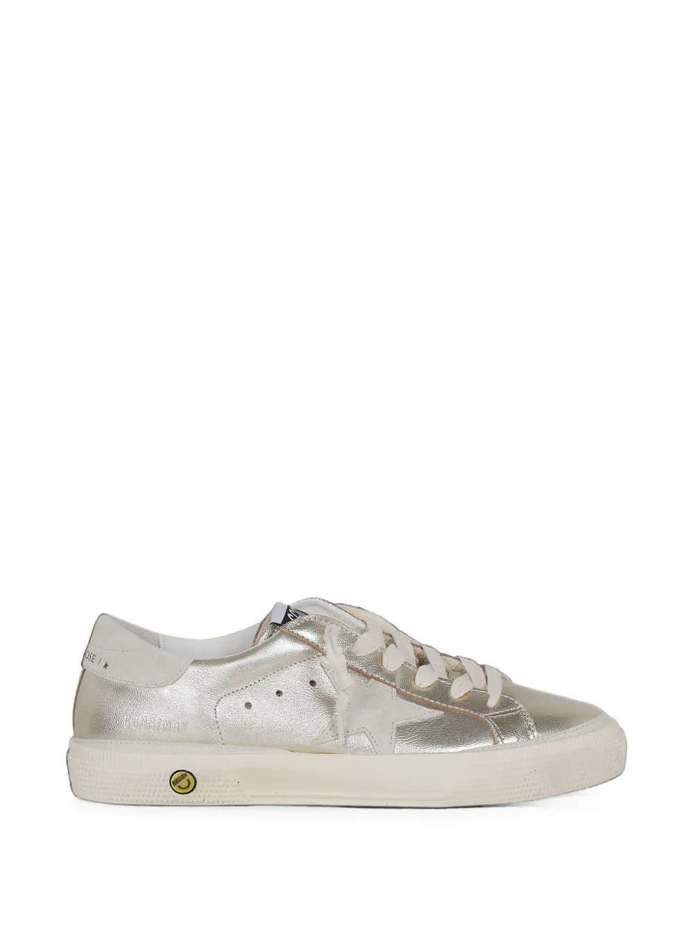 Golden Goose Kids May metallic sneakers Goud