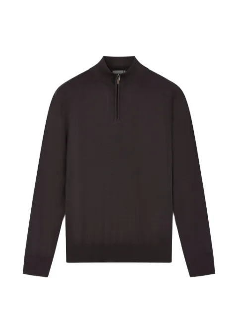Canali quarter-zip knitted sweater