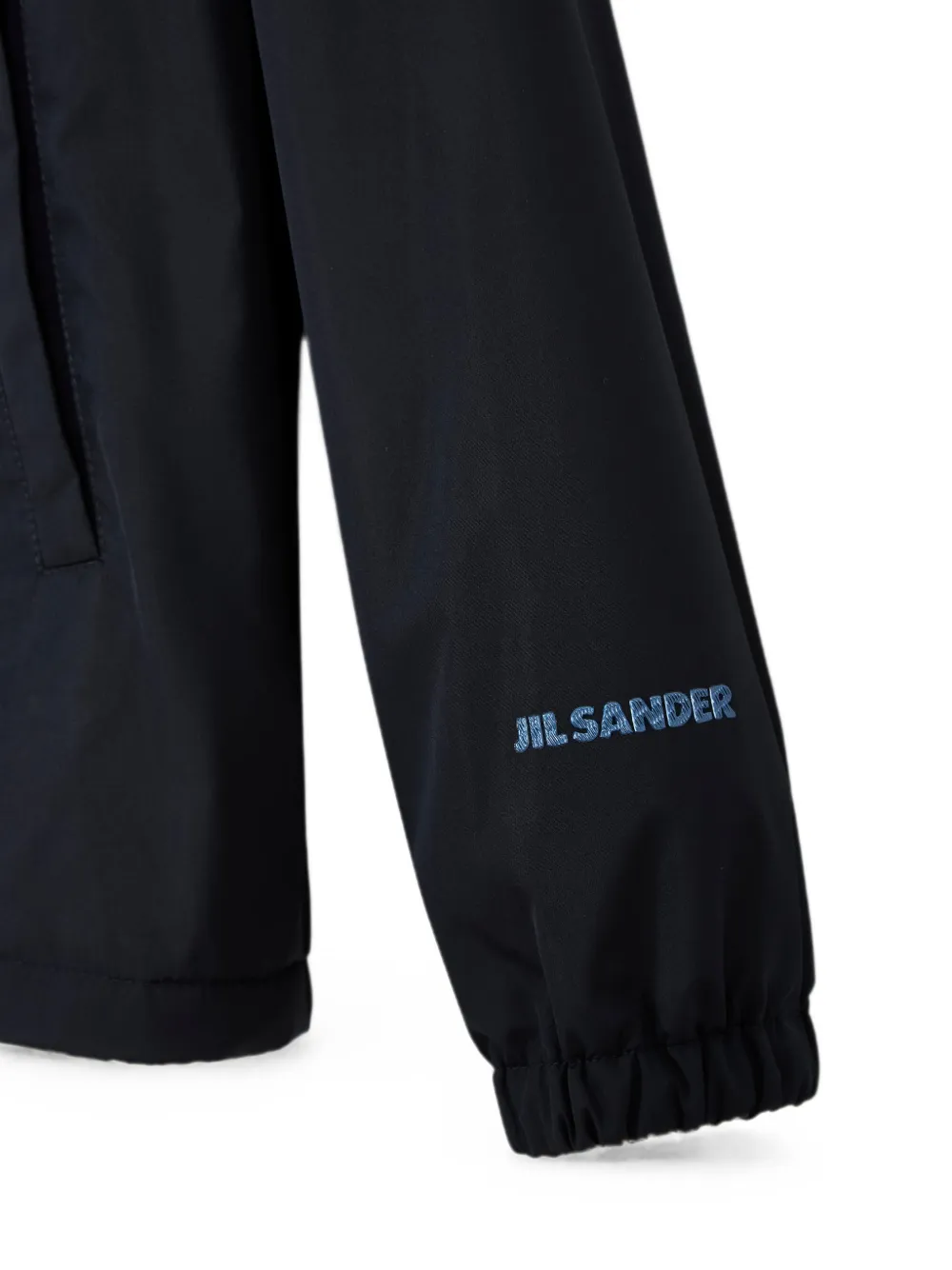 Jil Sander Jack met drukknoopsluiting en geborduurd logo Zwart