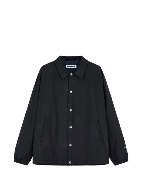 Jil Sander logo-embroidered press-stud jacket