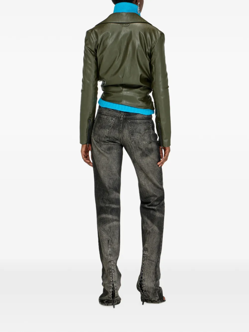 Diesel Jeans met riemlussen Zwart