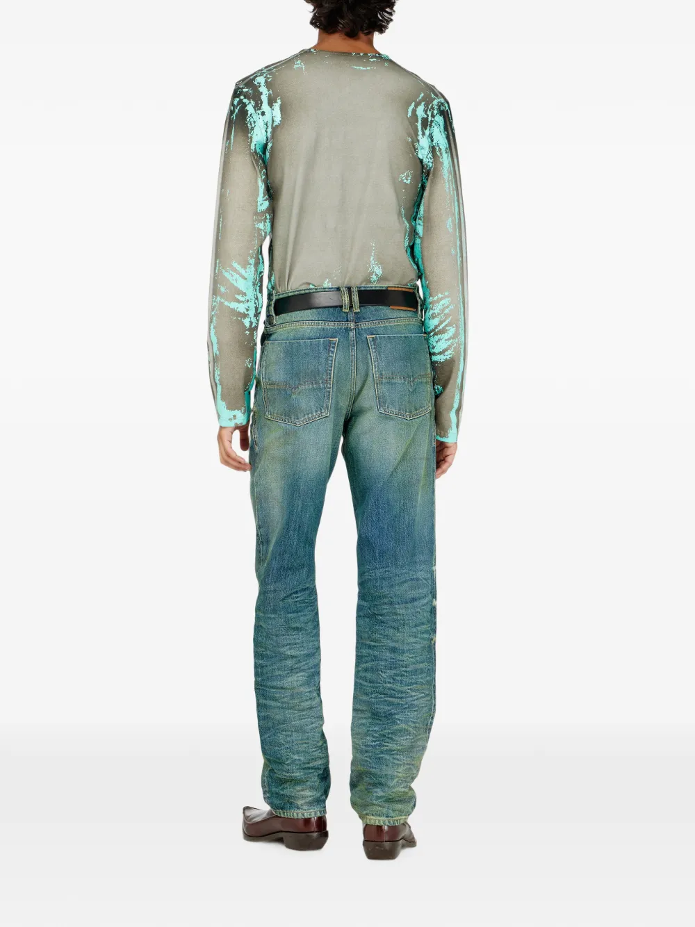 Diesel 1991 D-Voeed high-waist jeans Blauw