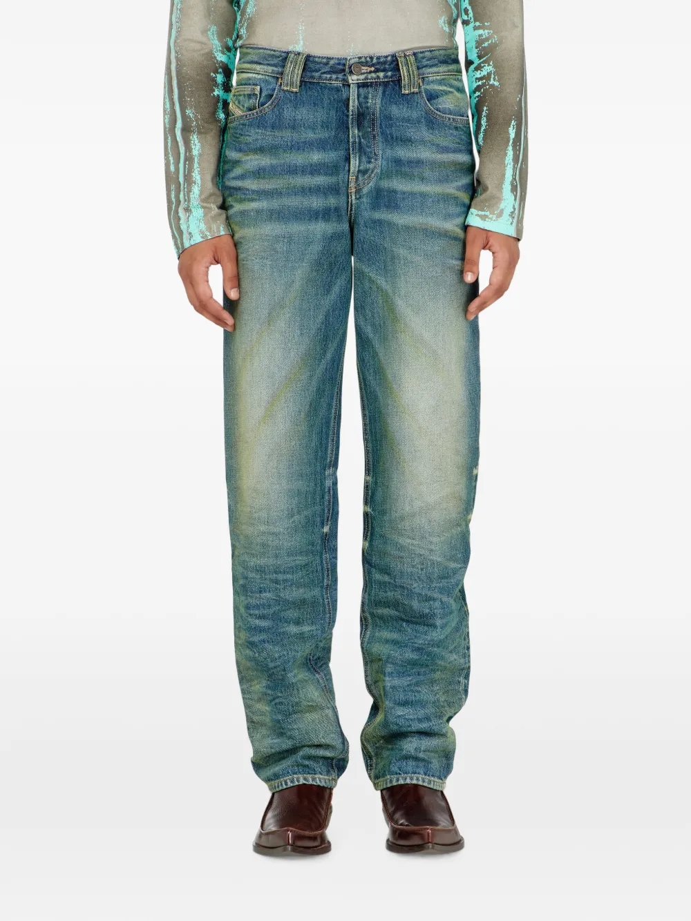 Diesel 1991 D-Voeed high-waist jeans Blauw