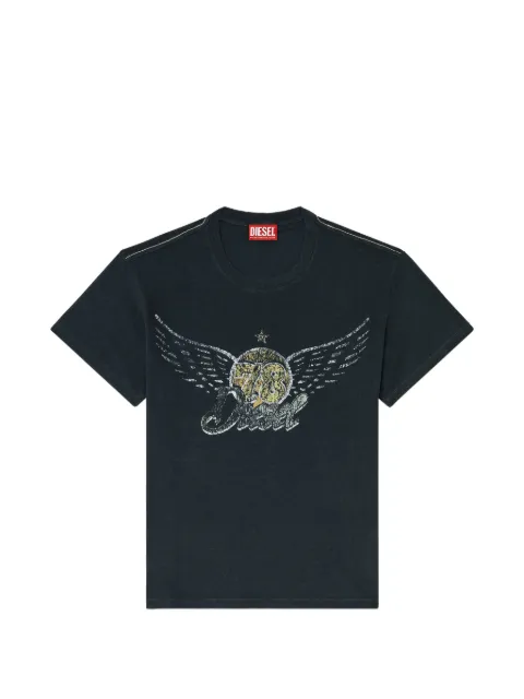 Diesel cotton-hemp T-shirt with concert graphics