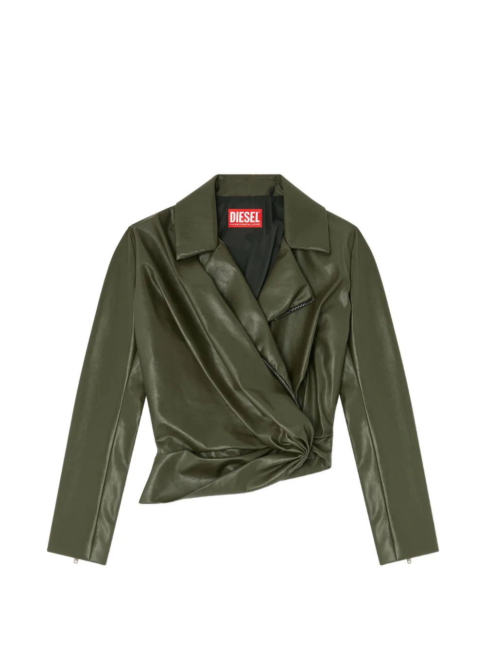 Diesel draped wrap-effect jacket - Verde