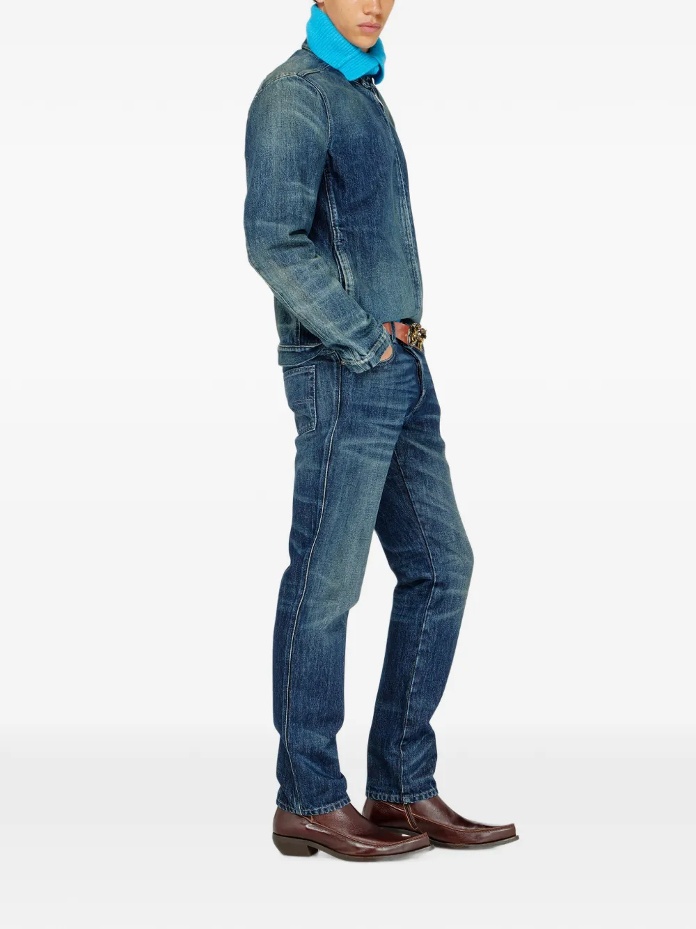 Diesel 1993 D-Vyl slim-fit jeans met standaard taille Blauw