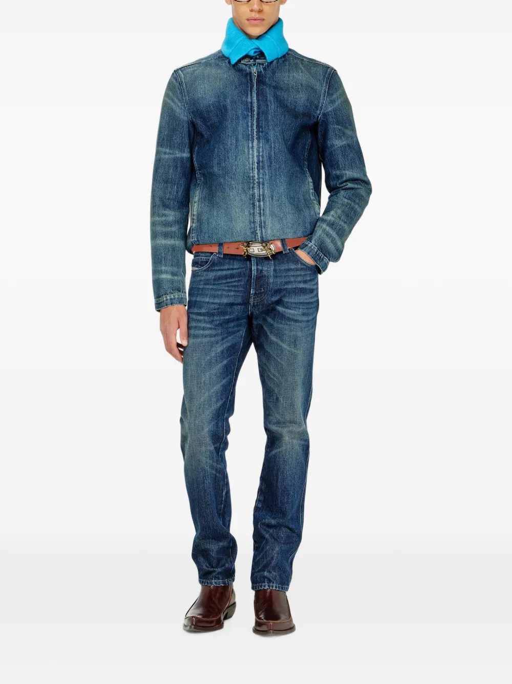 Diesel 1993 D-Vyl slim-fit jeans met standaard taille Blauw