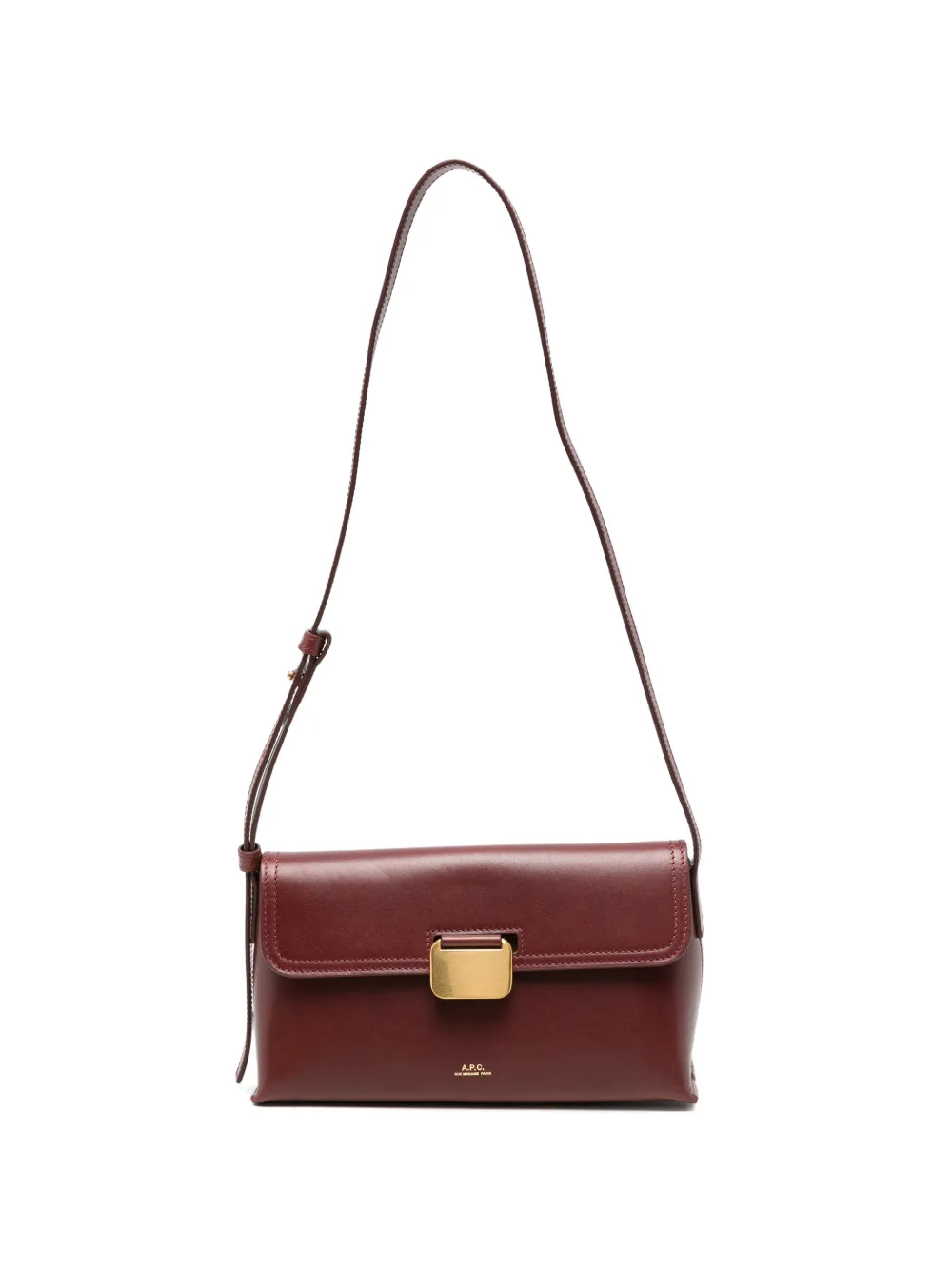 A.P.C. Borsa a spalla Grace in pelle con logo - Rosso