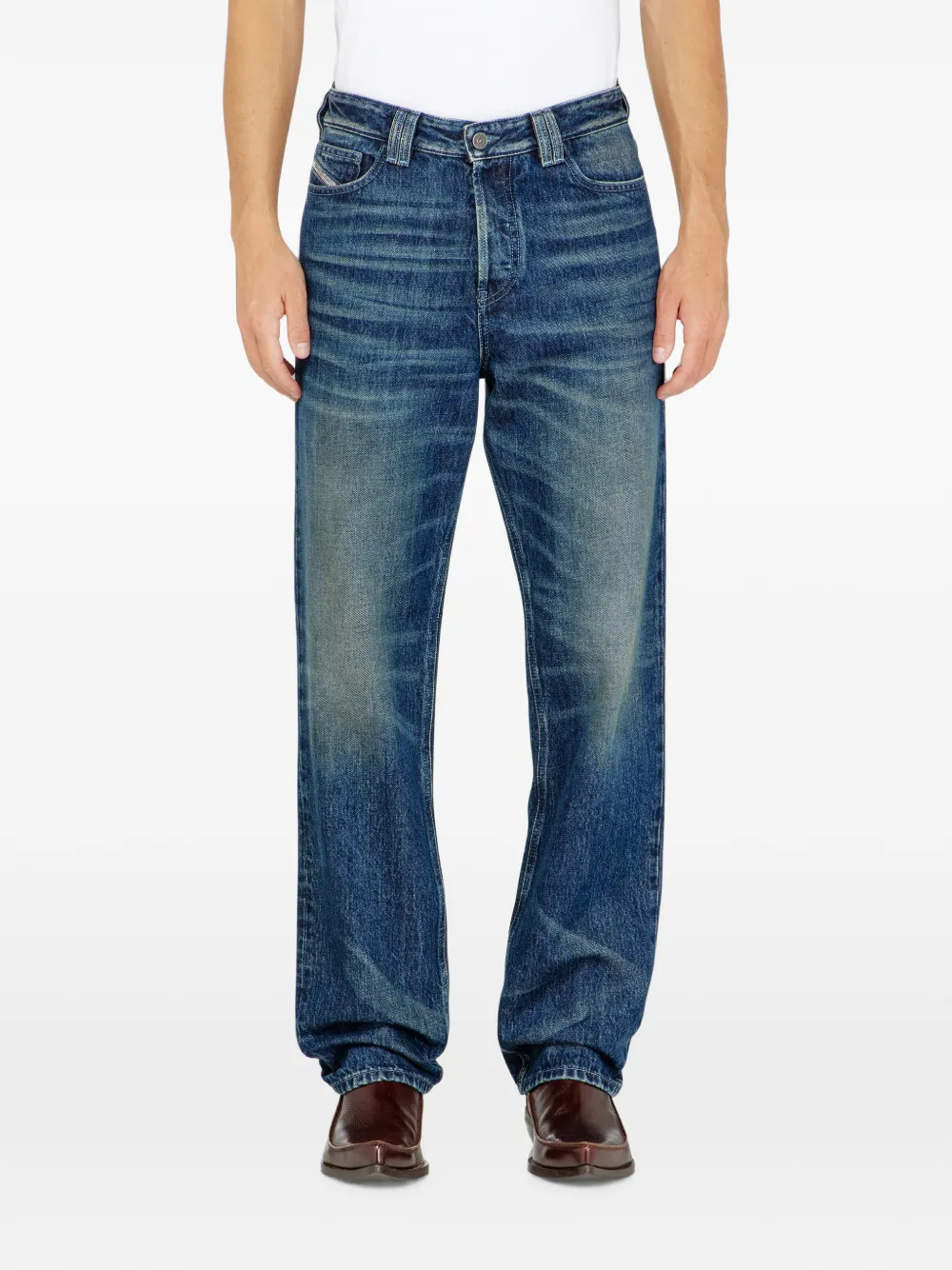 Diesel 1991 D-Voeed high-waist jeans Blauw