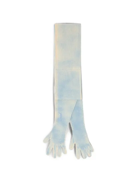 Diesel hybrid glove-scarf in two-tone wool