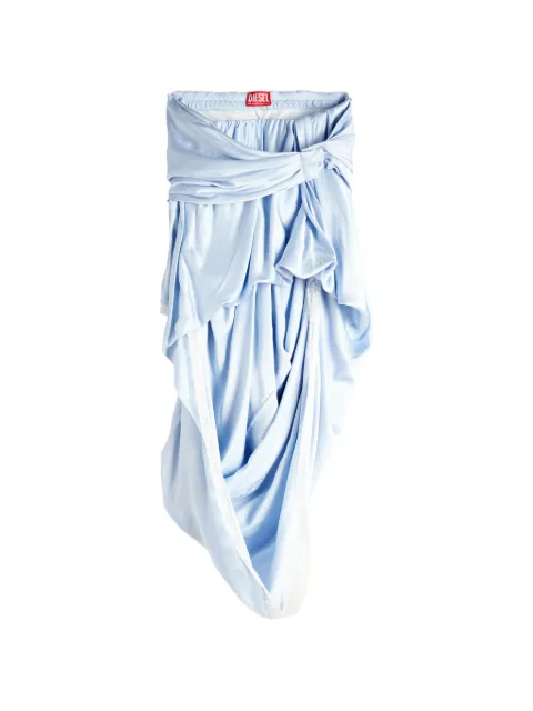 Diesel falda midi drapeada con ribete de encaje