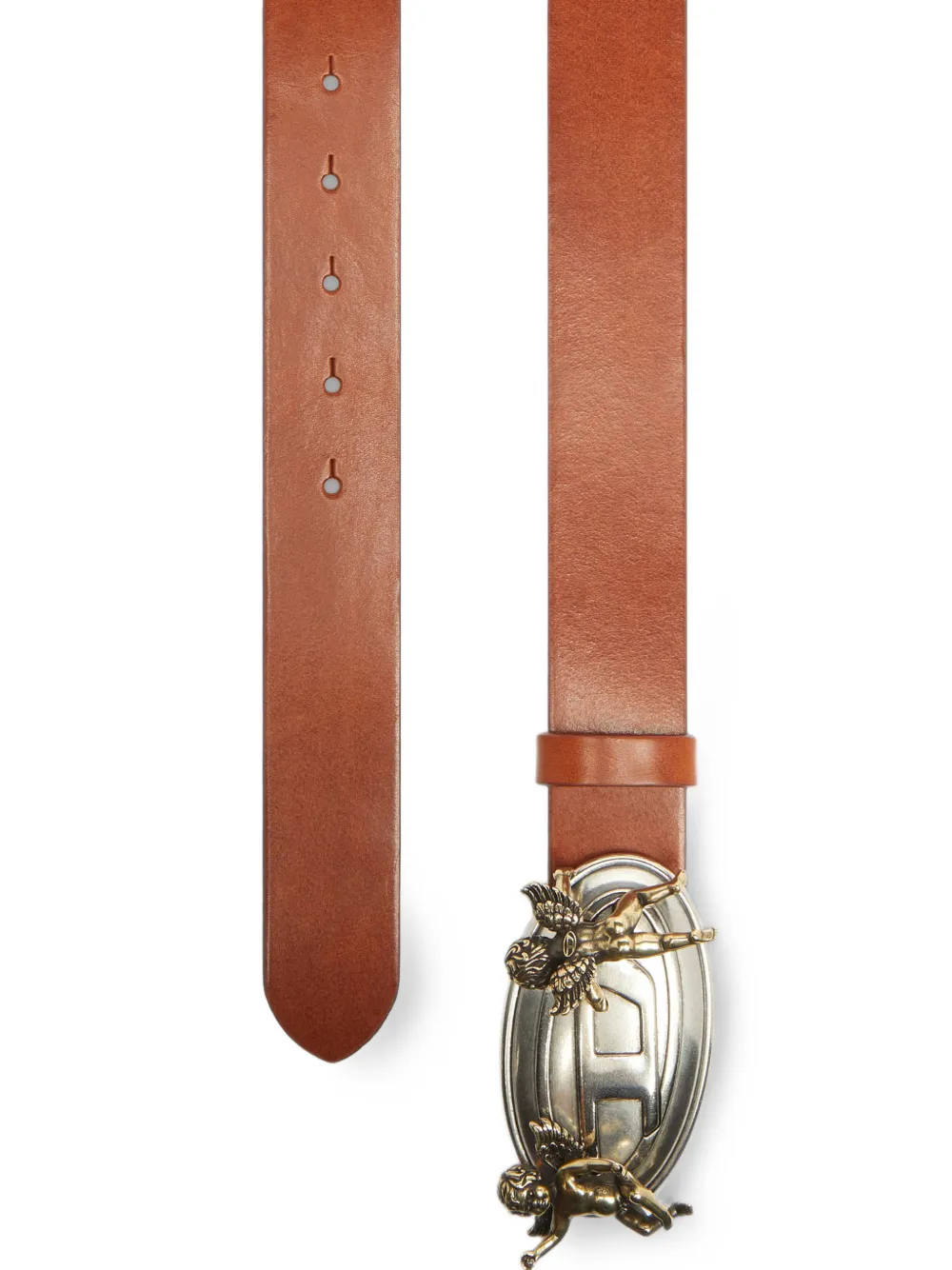 Diesel 3 5 cm leren riem met Oval D-gesp Bruin