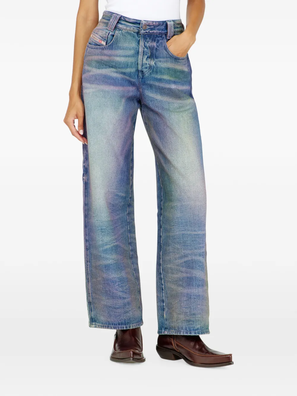 Diesel 1982 D-Hakou high-waist jeans Blauw