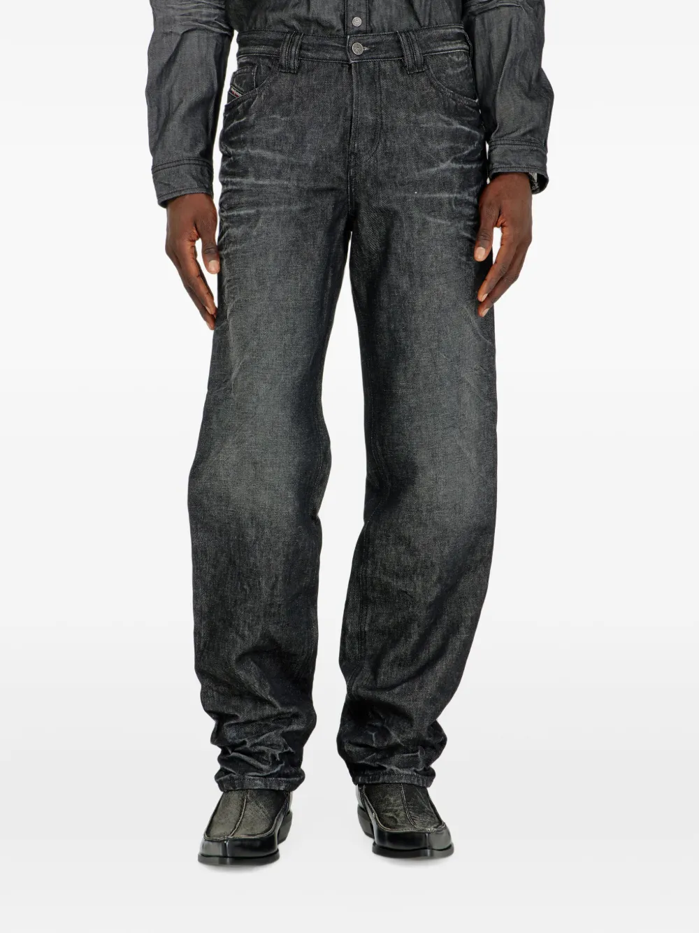 Diesel 1991 D-Voeed high-waist jeans Zwart