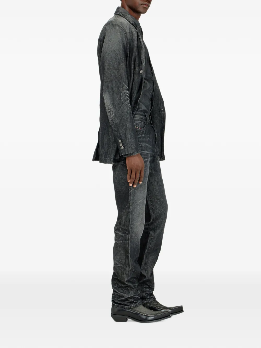 Diesel 1991 D-Voeed high-waist jeans Zwart