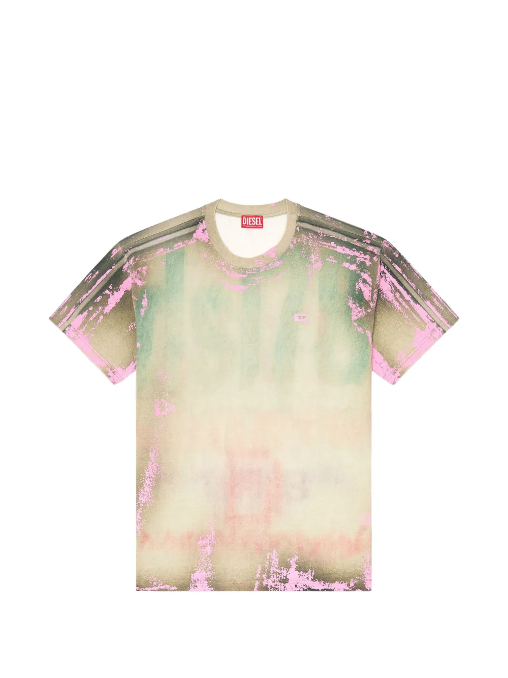 Diesel T-shirt in cracked leather-effect jersey - Toni neutri