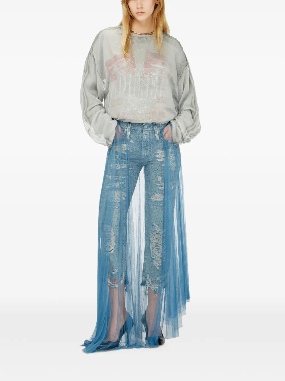 Diesel D-Aisi regular-fit jeans met regular-waist Blauw
