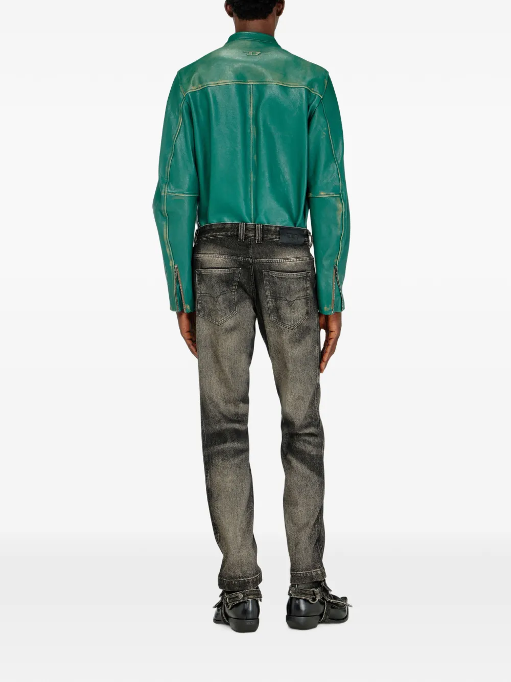 Diesel D-Ghetvyl jeans met gaiter-constructie Grijs
