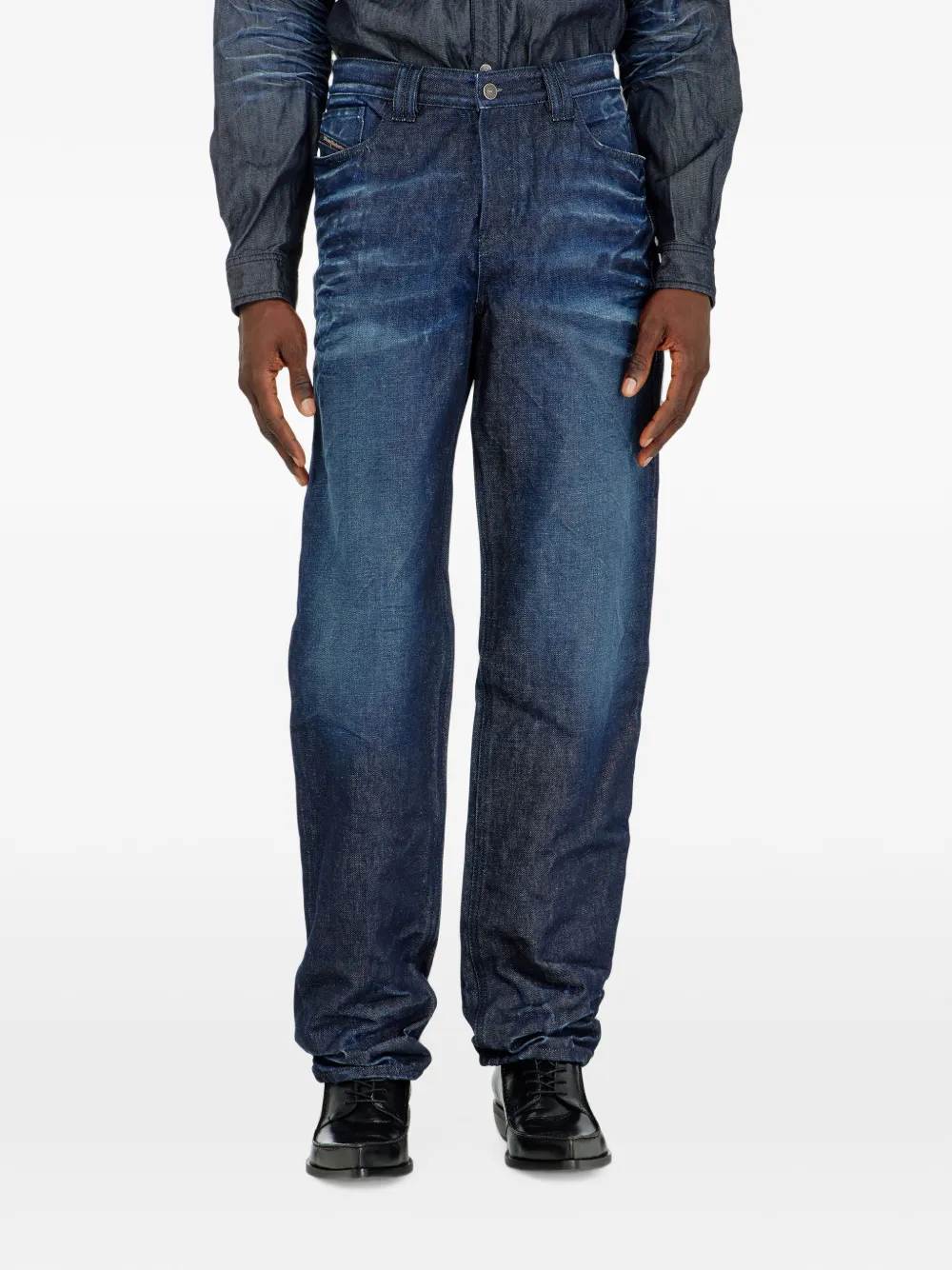 Diesel 1991 D-Voeed high-waist jeans Blauw
