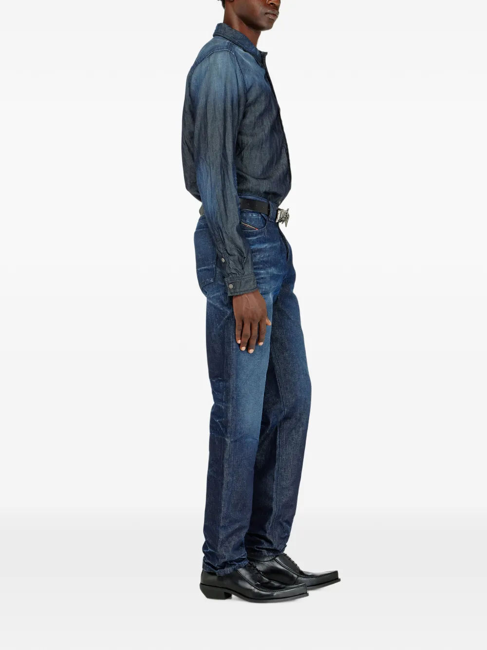 Diesel 1991 D-Voeed high-waist jeans Blauw