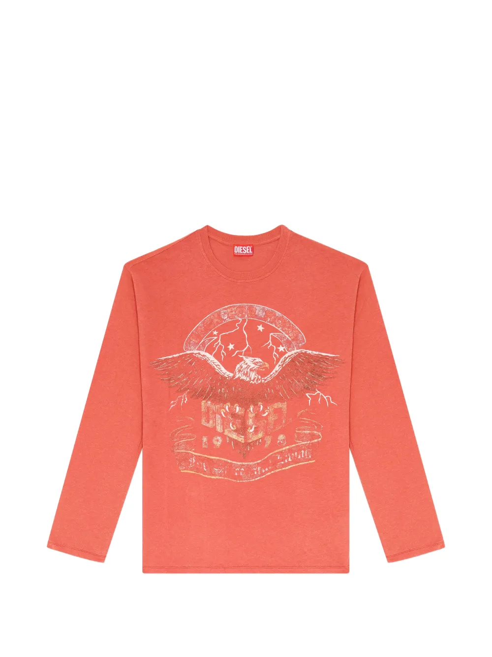 Diesel long-sleeve T-shirt with concert graphics - Rosso