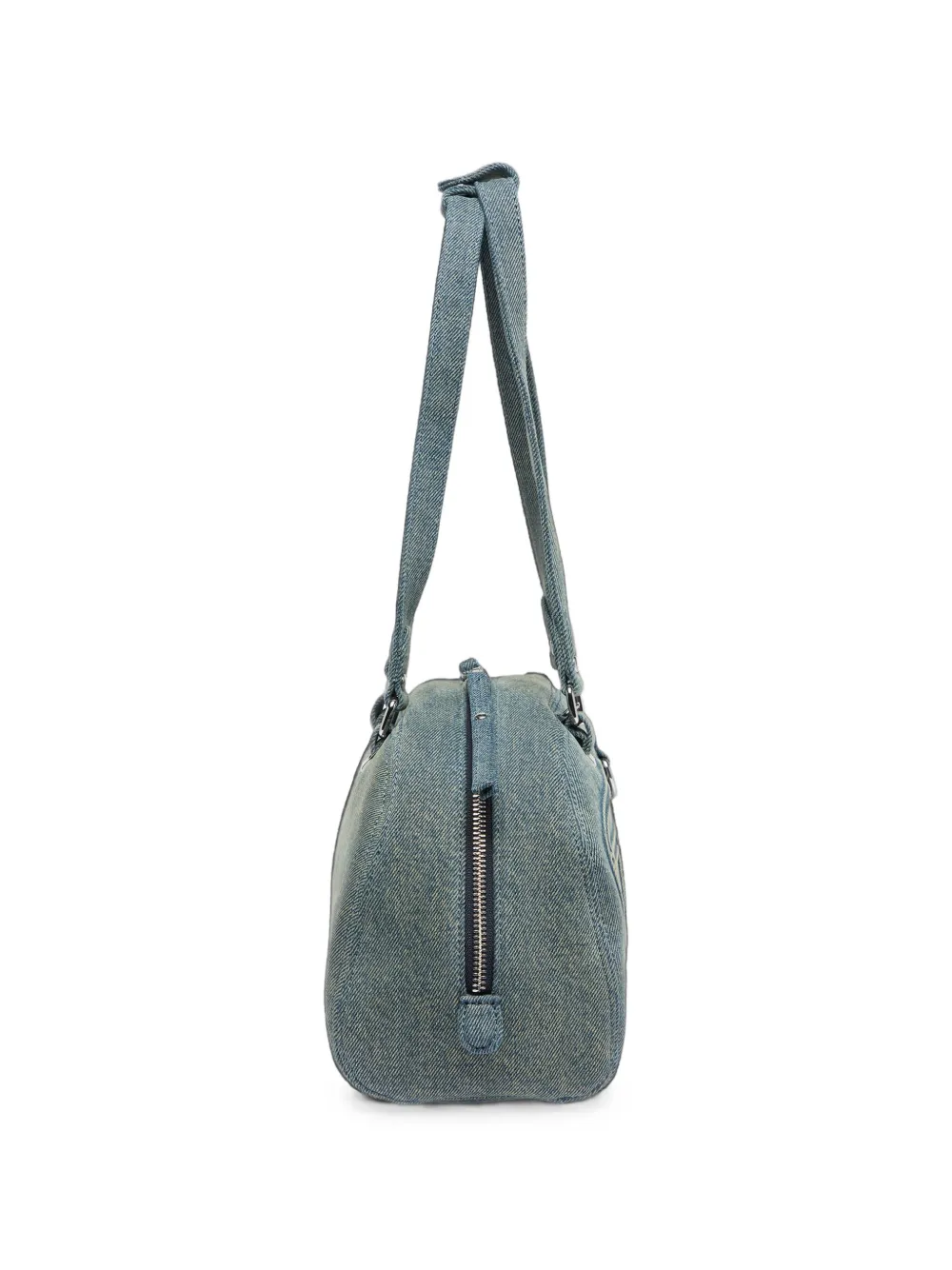 Diesel 1DR denim schoudertas met Oval D-logo Blauw