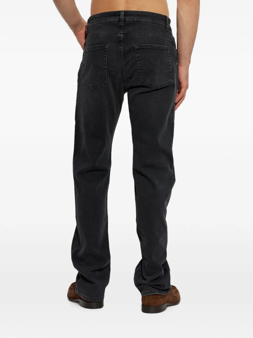 ETRO logo-embroidered jeans Zwart