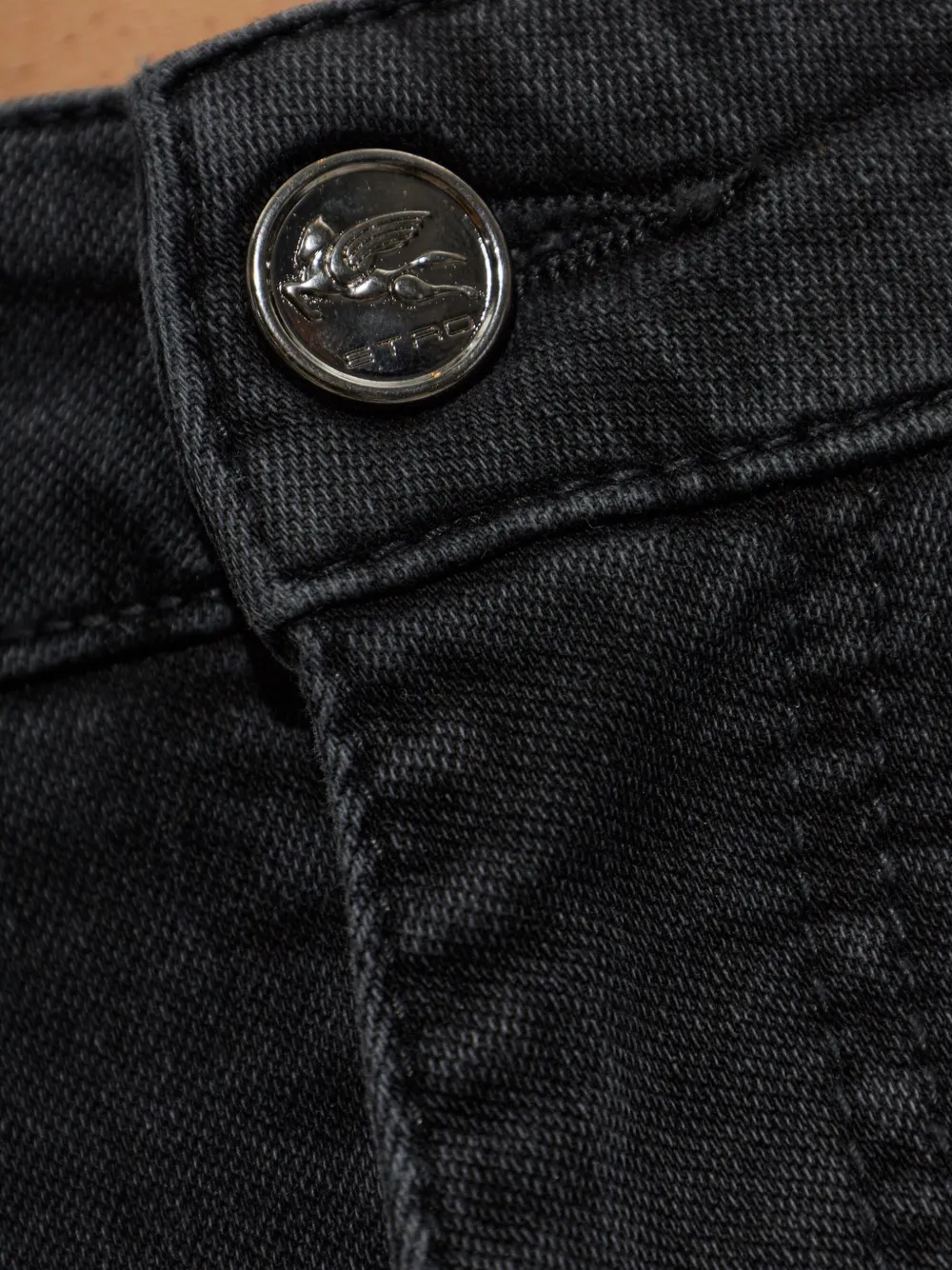 ETRO logo-embroidered jeans Zwart