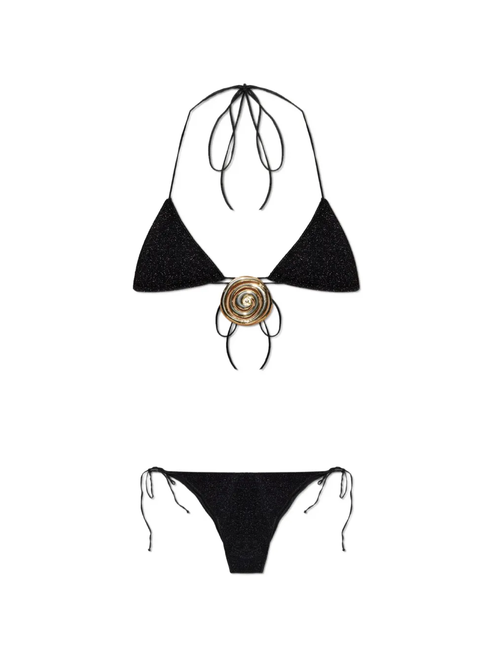 Oséree embellished Lurex bikini - Schwarz