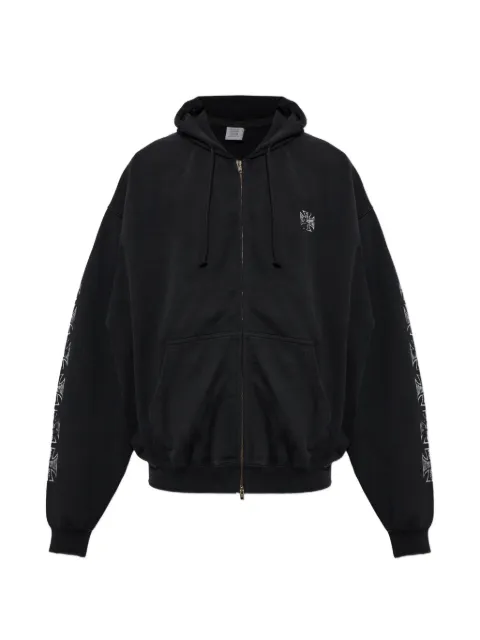 VETEMENTS logo-print zip-up hoodie
