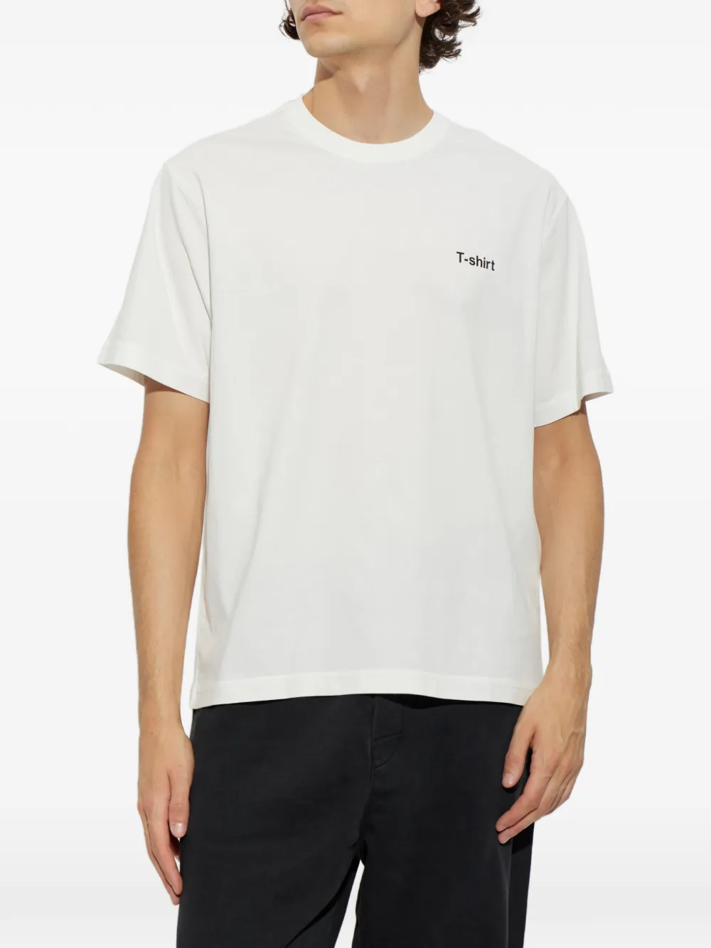VETEMENTS slogan-print crew-neck T-shirt Wit