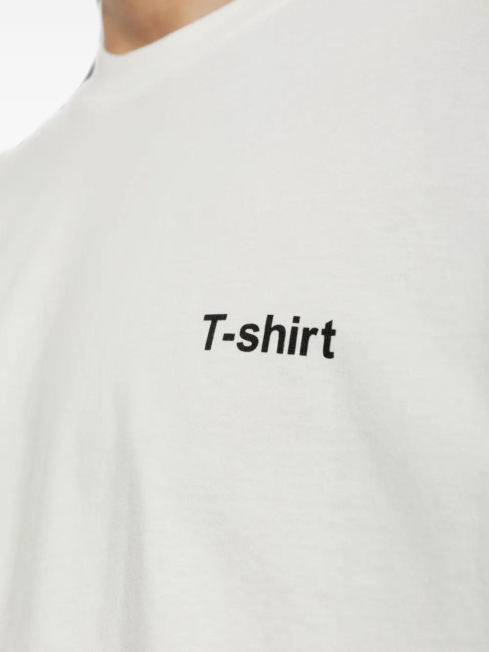VETEMENTS slogan-print crew-neck T-shirt Wit