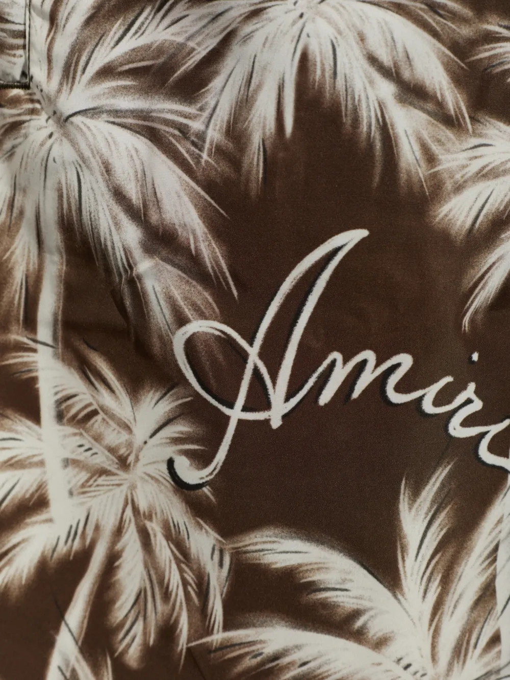 AMIRI Zwembroek met palmboomprint Bruin