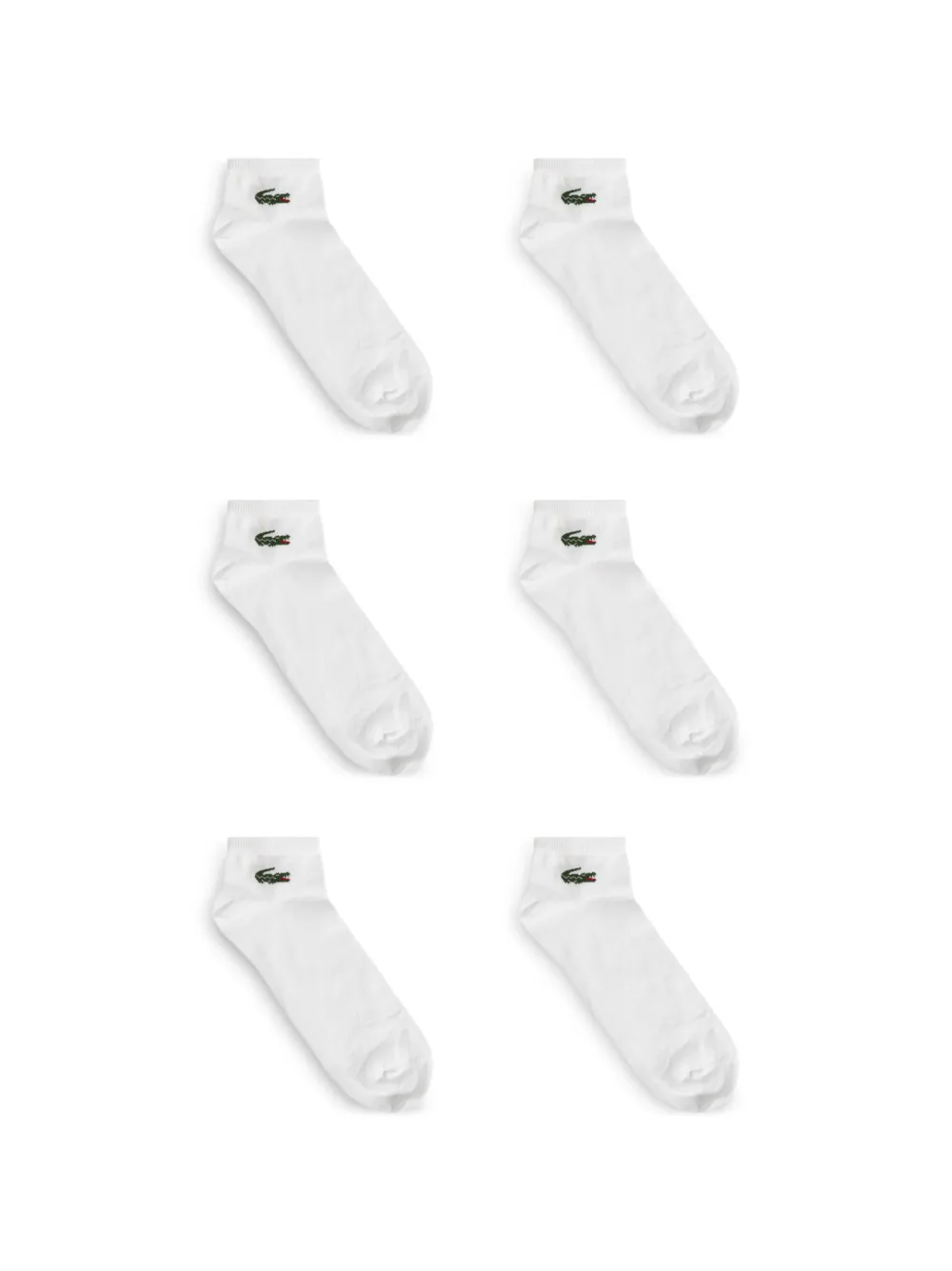 Lacoste logo-embroidered ankle socks set - Bianco