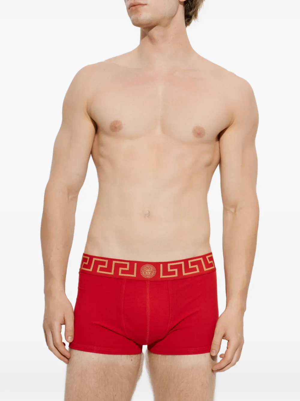Versace Boxer in jersey di cotone - Rosso