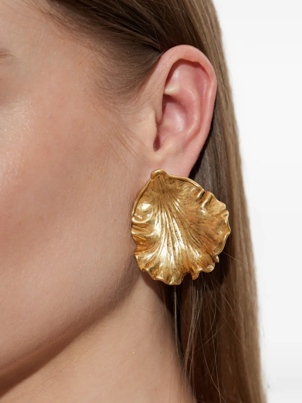Cult Gaia Orecchini Iris Leaf - Oro