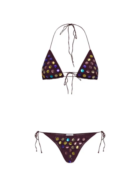 Oséree appliqué-detailed triangle bikini