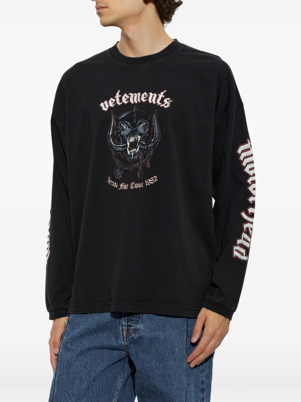 VETEMENTS T-shirt met print Zwart