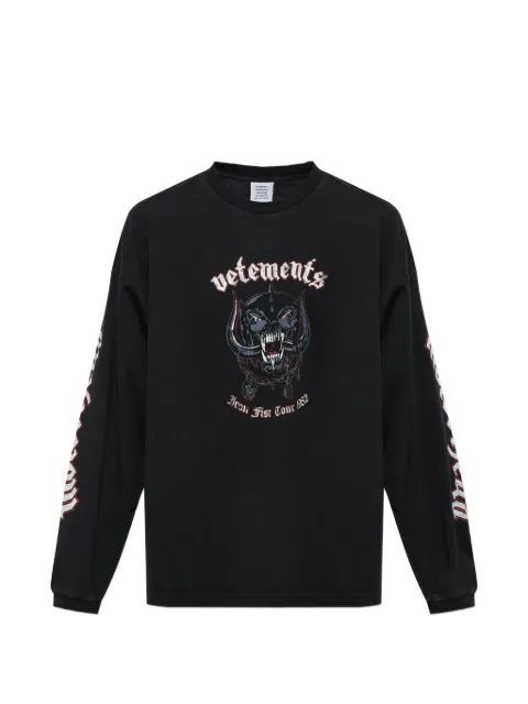 VETEMENTS Langarmshirt mit grafischem Print