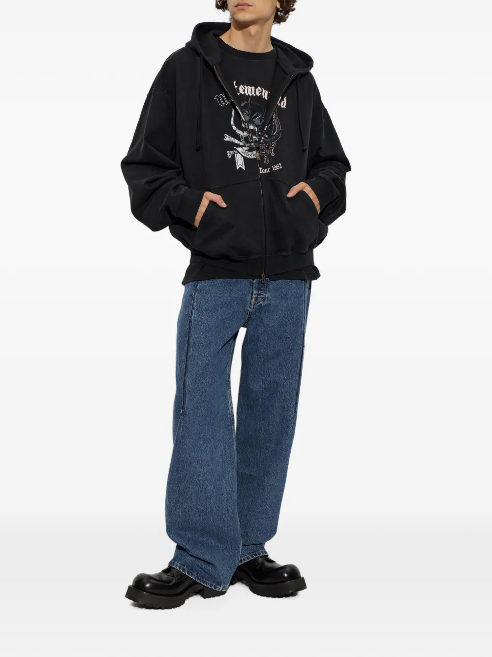 VETEMENTS T-shirt met print Zwart