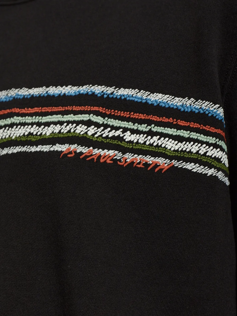 PS Paul Smith Trui met geborduurd logo en streep Zwart