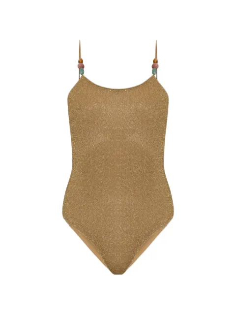 Oséree bead-embellished Lurex swimsuit