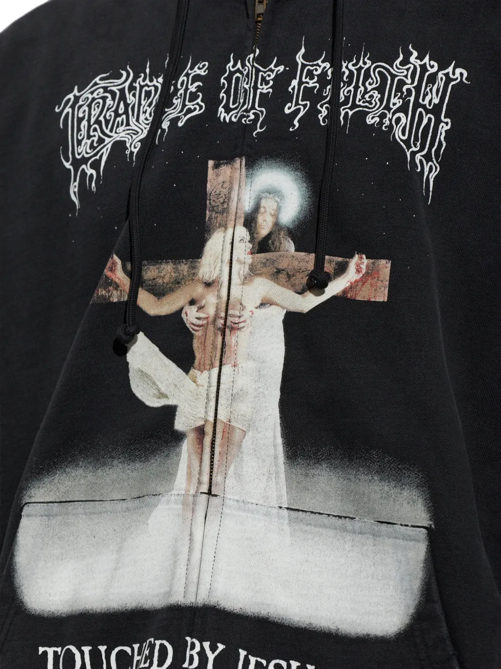 VETEMENTS Hoodie met grafische print Zwart